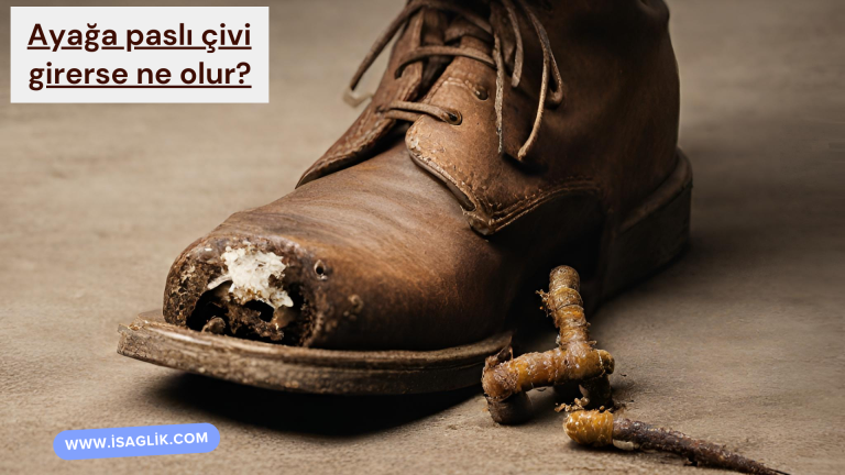 Ayağa paslı bir çivi girmesi durumu ciddi bir sağlık riski oluşturabilir ve bu tür bir durum ciddiye alınmalıdır. Paslı çiviler, tetanos bakterilerini içerebilir ve bu bakteri ayağa girdiğinde tetanos enfeksiyonu riski ortaya çıkabilir.